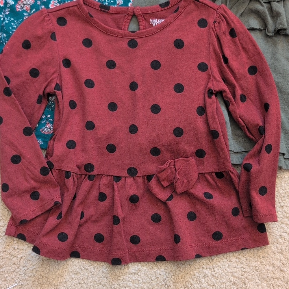 Bundle Of Three Long Sleeve Shirts Mixed Brands Size Girls 2T - Picture 2 of 5